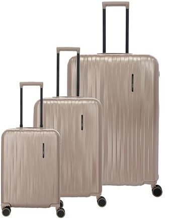 Travelite Koffer Set Barbara Novelty, 3-teilig S M L, Hartschalenkoffer aus Polycarbonat mit TSA-Schloss, Handgepäck & Reisekoffer Set für Urlaub und Flugreisen