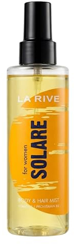 LA RIVE Solare Bodyspray Hair & Body Mist 200 ml – Körperspray & Haarparfum für Damen, sommerlich sonniger Duft, Body Mist, leichtes Parfum Spray, erfrischend, Urlaub Duft, Alltag & Sommer