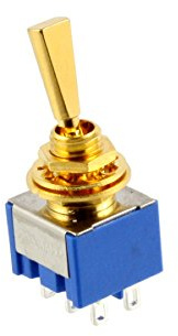 3-Way Switch - Gold On Off On Mini Switch