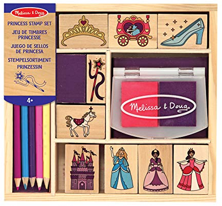 Melissa & Doug Prinzessinnenstempelset | Kunsthandwerk | Stempelsets und -schablonen | 4+ | Geschenk für Jungen oder Mädchen