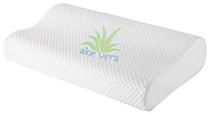 Fangomed Kissen HWS-Nackenstützkissen, Reisekissen, Kopfkissen in Bester Qualität aus viskoelastischem Gelschaum mit Aloe-Vera-Schutzbezug; (1 STK, 48 x 32 cm)