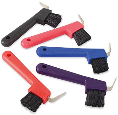 Shires EZI-GROOM Hoof Pick/Brush Blue