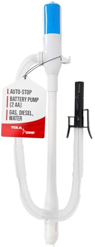 TERA PUMP Portable Power Water/Fuel Transfer Battery Pump with Auto-Stop Sensor (2.4 GPM)