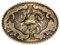 Ziegengürtelschnalle für Herren, Gürtelschnalle mit Schafskopf der nordischen Wikinger-Ziege, ovale Gürtelschnalle mit goldenem Ziegenschädel, Western Cowboy-Gürtelschnalle, gold, NO
