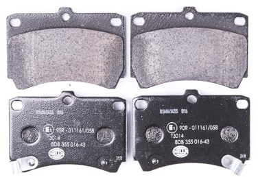 HELLA 8DB 355 016-431 Bremsbeläge - mit akustischer Verschleißwarnung | Kompatibel mit: KIA RIO I Schrägheck, RIO I Stufenheck, MAZDA 121 II, 323 C IV, 323 C V, 323 F IV, 323 F V, 323 P V, 323 S IV