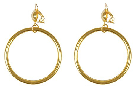 Boland 81935 - Ohrringe Pirat, runde Creolen mit Clip, Mode-Schmuck, Accessoire, Seeräuber, Wahrsagerin, Kostüm, Karneval, Mottoparty
