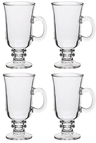 KitchenCraft Irish Coffee Glass, Transparent (Set of 4), Clear, Set of 4