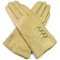Damen Premium Qualität Original Superweich Leder Handschuhe Kunstpelz Futter Winter Alltag Warm - Beige, L