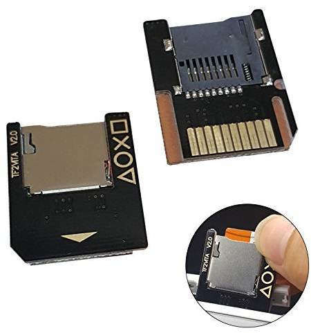 Perfect Part Adaptateur de transfert de carte de jeu PSVita vers carte Micro SD TF Push to Eject pour système PSVita SD2Vita 1000 2000 3.60