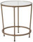 Flash Furniture Mesa Auxiliar de Cristal, Transparente/Oro Mate, End Table