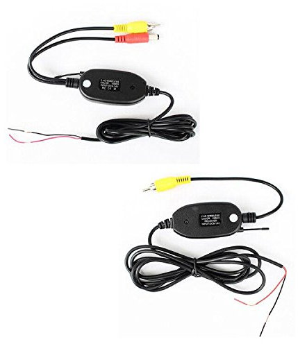Kalakass, Kit émetteur récepteur vidéo 2,4 GHz, sans fil pour caméra de recul de voiture RCA, moniteur récepteur Cam DVD GPS, lecteur autoradio, module adaptateur