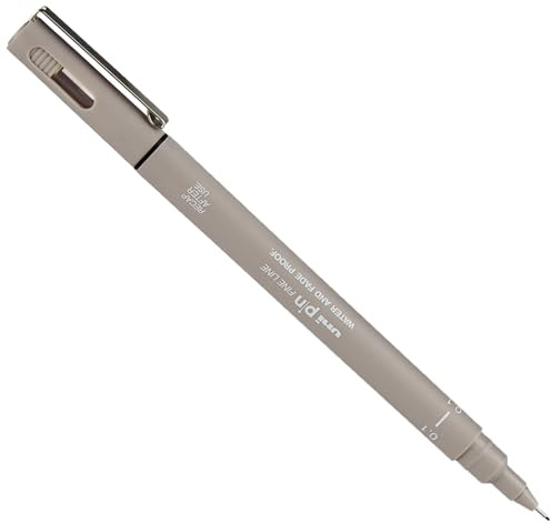 uni-ball Felt Pine, Tip 0.1 mm, Light Grey