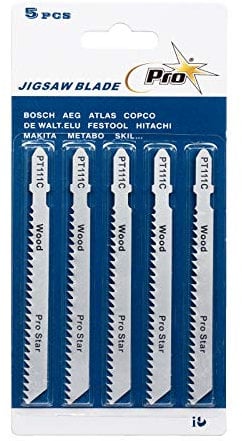 UK Drills Jigsaw Blades for Wood Set of 5 T101B