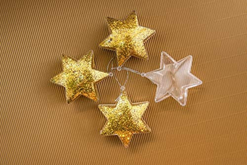 Deko-Sterne, transparent, 12 Stück