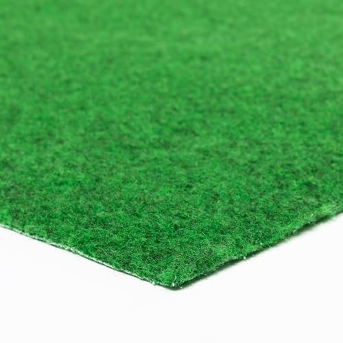Steffensmeier Kunstrasen Nadelfilz Wembley XL | 8 mm | integrierte Drainage mit Noppen | Balkon, Terrasse, Garten | Meterware | Größe: 100x400 cm