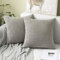 MIULEE 2er Set Kissenbezüge Kordsamt Dekokissen Kissenbezug Sofakissen Dekorativ Couchkissen Kissenhülle Bezug Weich für Wohnzimmer Schlafzimmer 26x26 Inch, 65x65 cm Hellgrau