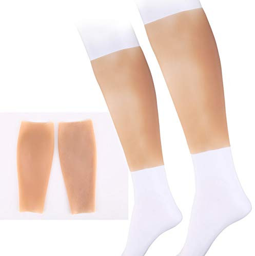 Silicone Faux Veau - Silicone Sleeve Faux réaliste Veau Jambe - pour Pad Jambe en Forme de O et de Veau en Spirale Pad Orthosis Scar Tattoo Birthmark obscurcissement (1pc),M