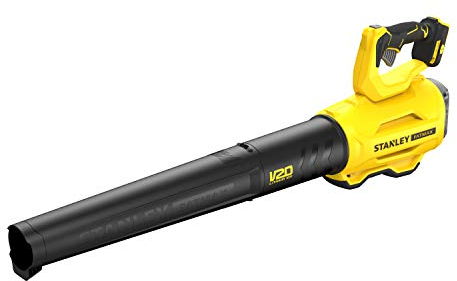 STANLEY FATMAX Souffleur feuilles à batterie Lithium Moteur Burshless, vitesse de soufflage réglable 160 Km/h, Poignée ergonomique 18 V 4,0 Ah, SFMCBL7M1-QW