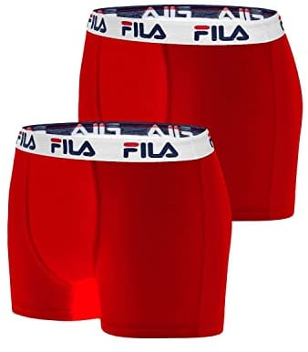 FILA Herren Boxershorts Unterhosen Man Boxers FU5016 2er Pack, Wäschegröße:XL, Artikel:-118 red
