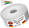 Cable de alimentación eléctrico revestido para ambientes húmedos, 5, 10, 15, 20, 25, 30, 35, 40, 50, 60, 70, 75, 80, 90 o 100 m, NYM-J, 3 hilos de 1,5 mm², para instalación fija (15 m)