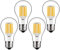 Aiwerttes 12W LED Edison Glühbirne 100W Äquivalent 1000LM, Soft White 3000K, E27 Edison Schraube LED Glühbirnen, A60 Vintage Stil Klarglas Antike Lampe, Nicht dimmbar, 4er Pack