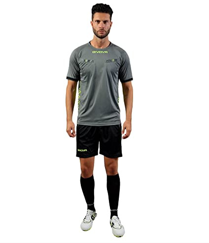 Givova Herren Kita08-2310-l Lang gestrickt, Dunkelgrau/Schwarz, L