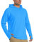 TACVASEN Sun Protection Tops Men Quick Dry Swimming T-Shirt UV Protection Hoodie Summer Surfing T Shirt Lightweight Hoodies Azure Blue