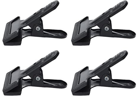 BuyWeek Wide Mouth Spring Clamps, 4 Pieces Heavy Duty Anti Slip Woodworking Clamps Metal Spring Clamps A Clip for Photography Backdrops