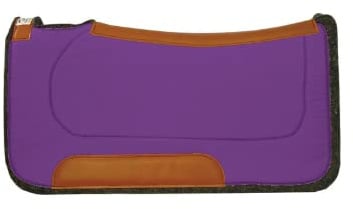 Diamond Wool Contoured Felt Ranch Western Saddle Pad for Horses 32x32 – 1/2 Thickness, Purple