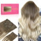 WENNALIFE Extensiones de Clip de Pelo Natural, Rubio Arenoso a Platino 150g 55cm 9 Piezas Extensiones Pelo Natural Remy Cabello Humano Extensiones Pelo Natural Clip Double Weft Extensiones de Clip