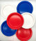 Beautiful Balloons Lot de 40 assiettes en carton Rouge/blanc/bleu