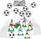 DAGORD 19 Stück Kuchendekorationen, Fußballfiguren, Geburtstag, Fußball, Jungen, Kuchen, Dessertdekoration, Fußballtorte, Geburtstag, Fußball, Jungen, Cake Topper, Dekoration für Kinder