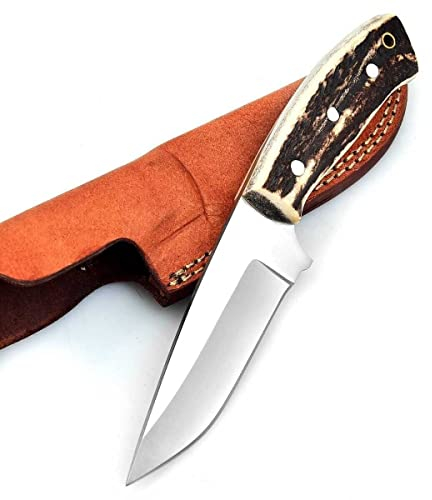 MAQSON Jagdmesser Hirschhorn 440C Stahl Handgefertigt Rostfrei MAQ2020