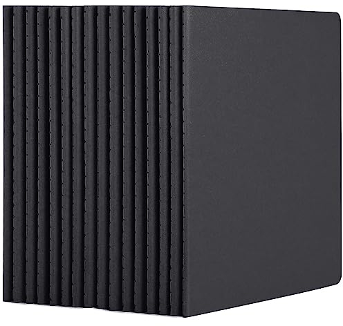 Yarotm Notizbuch A5 Blanko - 16er Pack Notizblock a5 Blanko 100g Paper Notiz Hefte Journal - 30 Blatt Leere Seiten Notizheft Schwarz Softcover - Notebook a5 Bulk