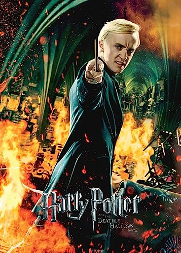 Displate Offiziell Harry Potter MetallPoster Magnetische Befestigung Inklusive Lizenziert Bilder Hochwertiges Poster Deathly Hallows s - HP8 Draco Malfoy Poster 45 cm x 32 cm