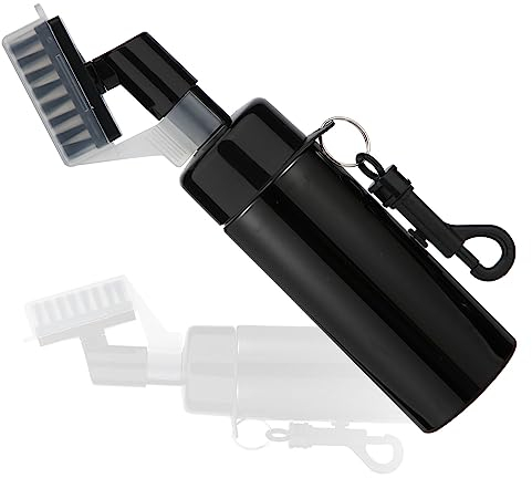 LUTER Golf Club Cleaning Brush, Detachable Golf Club Brush with Keychain Portable Water Storage Golf Club Cleaner Golf Club Brush Tool for Indoor Outdoor Golf Accessories (Black)