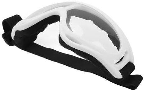BROLEO Ski Goggles, PC Clear Lens Clear Drop Resistant Snowmobile Goggles for Men Cycling (White Frame)