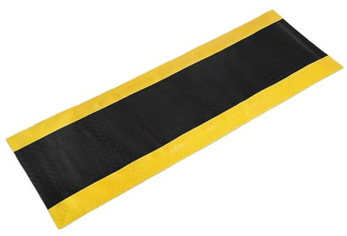 Nisorpa Anti-Ermüdungsmatte, 50,8 x 152,4 cm, Stehmatte, Arbeitsmatte mit gelbem Rand, PVC-Schaumstoff, kommerzielle Bodenmatten für Garage, Werkbank, Küche