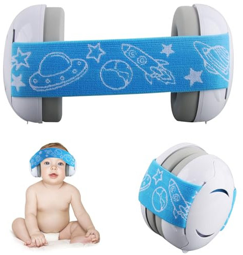 Darryy Cascos Bebe Antiruido - Orejeras Súper Cómodas, Proporciona Protección Auditiva Confiable para Niños y Bebés de 0 a 3 años, Auriculares Bebe Antiruido, Cascos Ruido Bebe (azul)