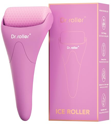 Dr.roller Ice Roller Visage, Silicone Violet facial Rouleau à glace raffermit et réduit les pores, Massage du visage, Massage des yeux, Soins quotidiens de la peau