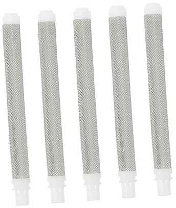 Gadpiparty 5st Sprühfilter Wagner Airless Paint Sprayer Airbrush Reinigungsset Ersatz Airless Paint Filter Farbsprühsystem Primer Spray Weiße Wandfarbe Luftlos Rostfreier Stahl Spritzpistole