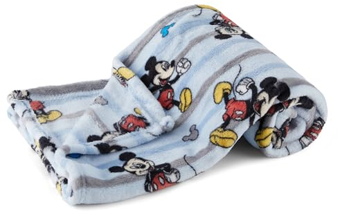 Disney Flanell-Fleece-Babydecke, weich und gemütlich, 76,2 x 101,6 cm, mit Mickey Mouse, Minnie Mouse, Winnie Puuh und Dumbo