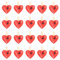 Wisafory Lot de 100 petites pinces à linge en bois en forme de cœur rouge avec coccinelle - Pinces décoratives en bois - Pour mariage, photos, calendrier de l'Avent