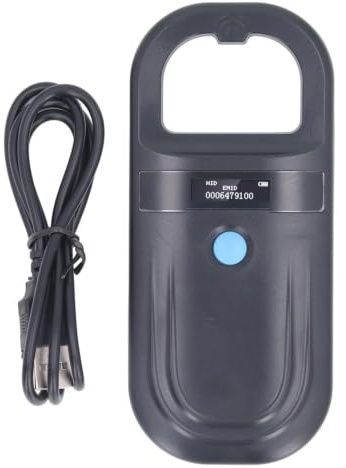 Haustier Mikrochip Scanner 134,2 kHz Tiere ID Lesegerät Integrierter Summer USB Aufladung Tierchip Haustier Tag Chip Scanner Chiplesegerät für Hunde