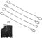 Security Cable,4Pcs Cable Lock,Security Chain 2MM Stainless Steel Wire,Steel Cable Flexible,Stainless Steel Cable Ties for Lock Bicycles/Luggage/Stage Lights/Outdoor Doors/Photo Frames(Black)