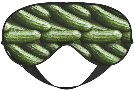 Schlafmaske, Augenmasken für Schlaf, Schlafmasken für Frauen und Männer, Verdunkelungs-Augenabdeckungen für Reisen/Schlafen, Gurke Lustige Augenmaske