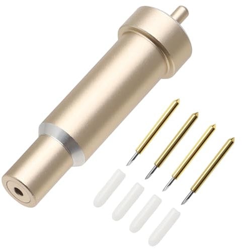 HENGBIRD 4 Premium Fine Cut Blades with Casing, Replacement Blades Compatible with Cricut Maker, Maker 3, Air 3, Air 2, Air, One, Explore 3 (Gold)