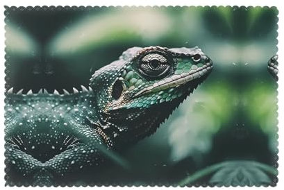 WZYWHJ Salamander bedruckte Tischsets für den Esstisch, 6 Stück, Tischsets, 30,5 x 45,7 cm, für Party, Küche, Esszimmer, Dekoration, waschbar, leicht zu reinigen