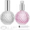 Bohoray 2pcs 100ml Flacon Vaporisateur Verre, Texture en Losange Vaporisateur Parfum vide Flacon Pulvérisateur Pour Voyages, Atomiseur Parfum Réutilisable Vide pour les Voyages en Plein Air