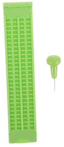 Beaupretty 1satz Braille Schreibplatte Aus Kunststoff Mit Blindenschrift-stift Leicht Tragbar Und Langlebig Für Zeilen Kästchen Braille Fingerboard Für Schreiben